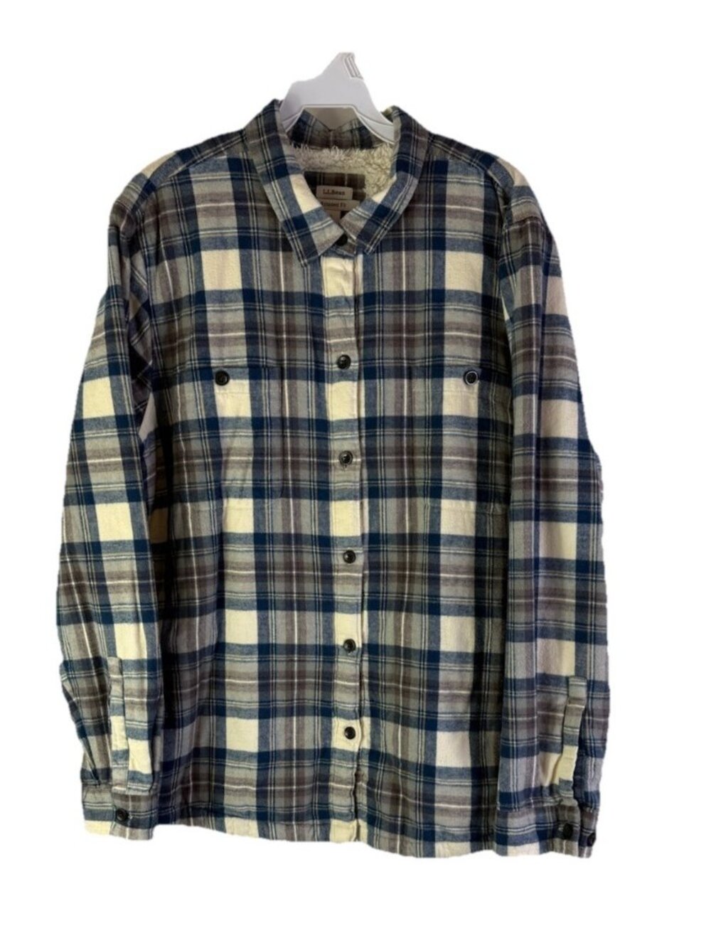 Vintage 90s L.L. Bean Insulated Shirt Jacket Shacket Rainbow Plaid